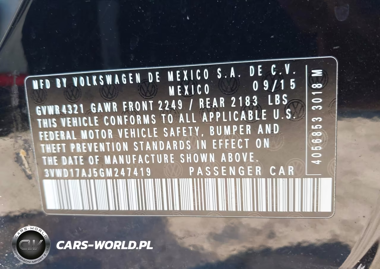 2016 Volkswagen Jetta 1.8T Sport VIN:3VWD17AJ5GM247419 - 9