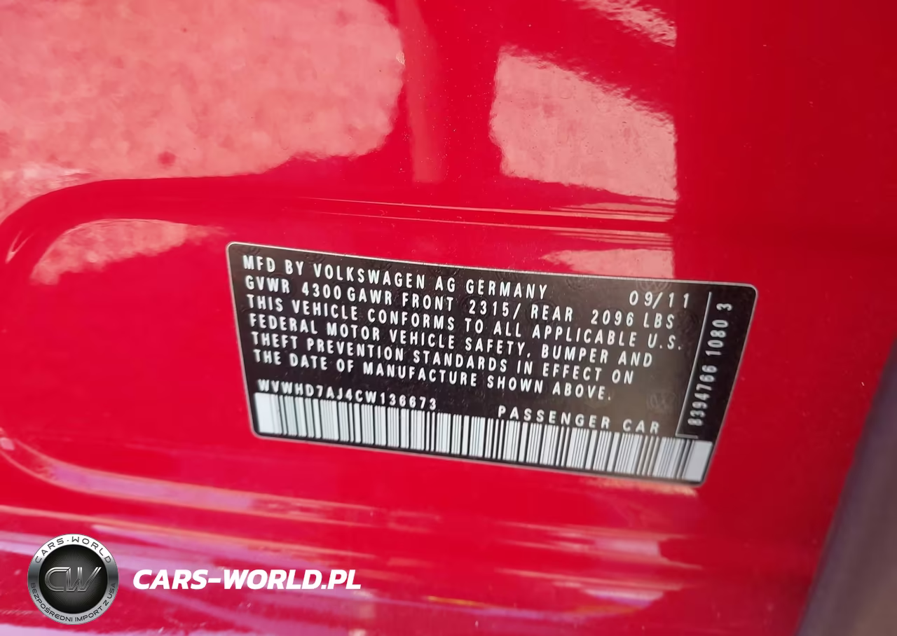 2012 Volkswagen Gti VIN:WVWHD7AJ4CW136673 - 9