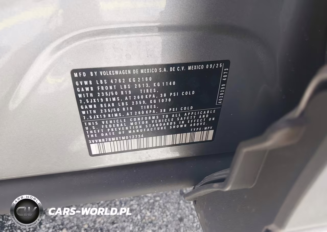 2026 Volkswagen Tiguan Se VIN:3VVNR7RM8TM012734 - 9
