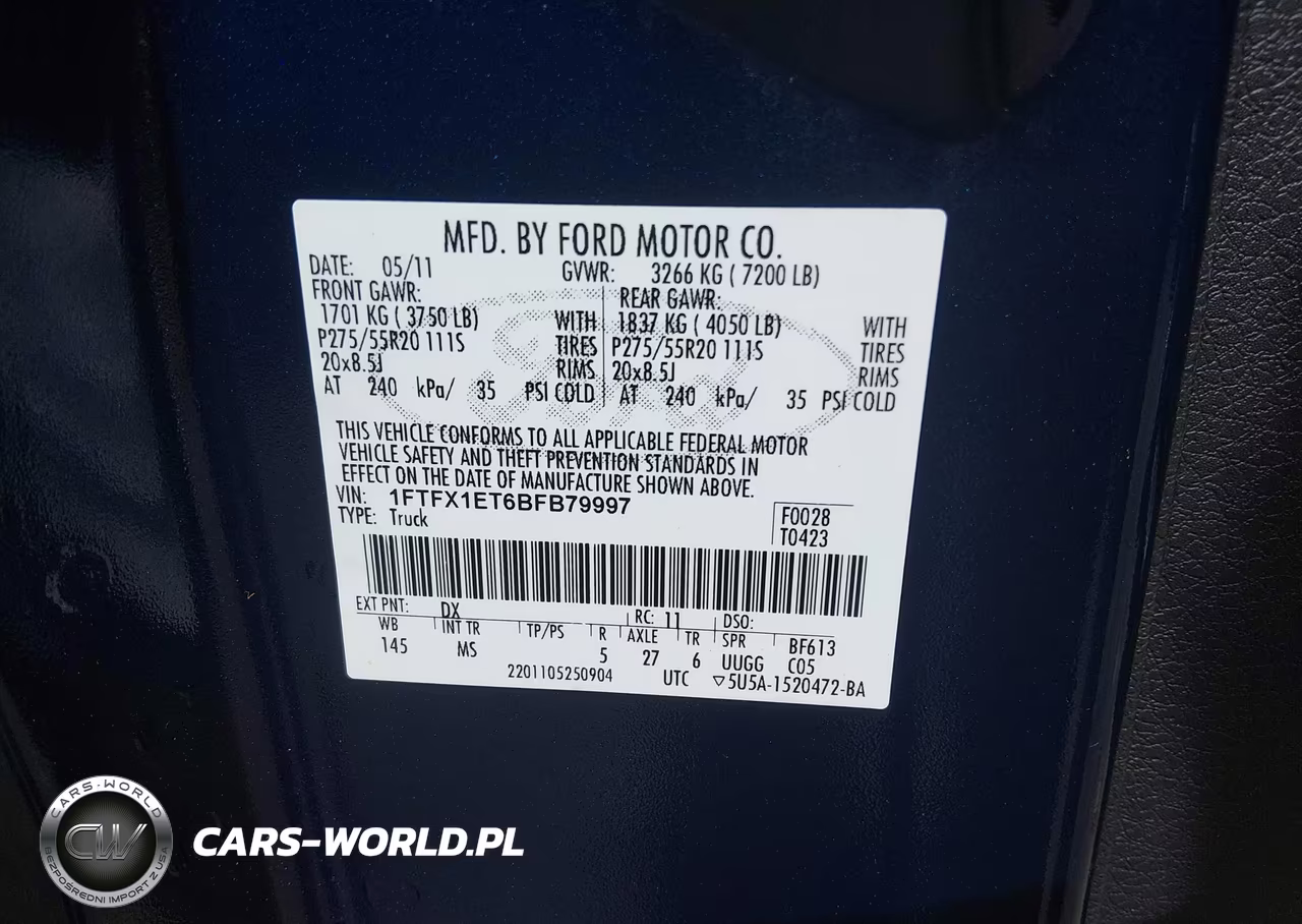 2011 Ford F-150 Xlt VIN:1FTFX1ET6BFB79997 - 9