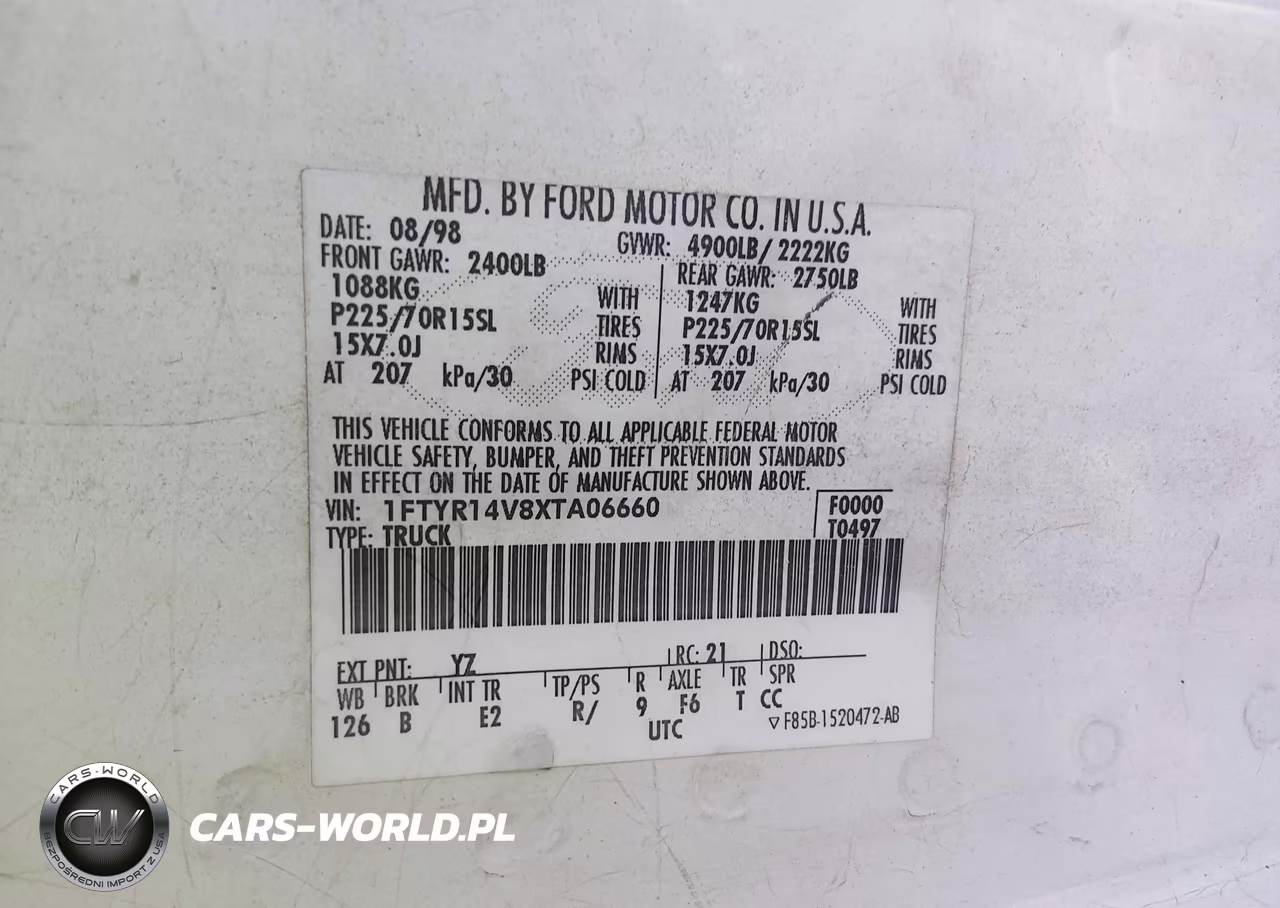 1999 Ford Ranger Xl-Xlt VIN:1FTYR14V8XTA06660 - 9