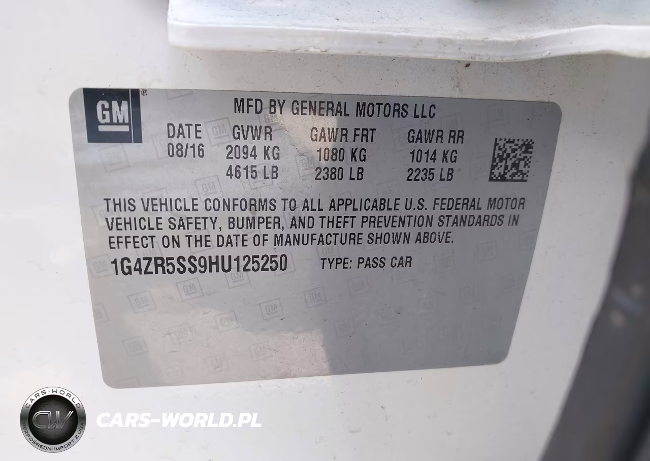 2017 Buick Lacrosse Premium VIN:1G4ZR5SS9HU125250 - 9