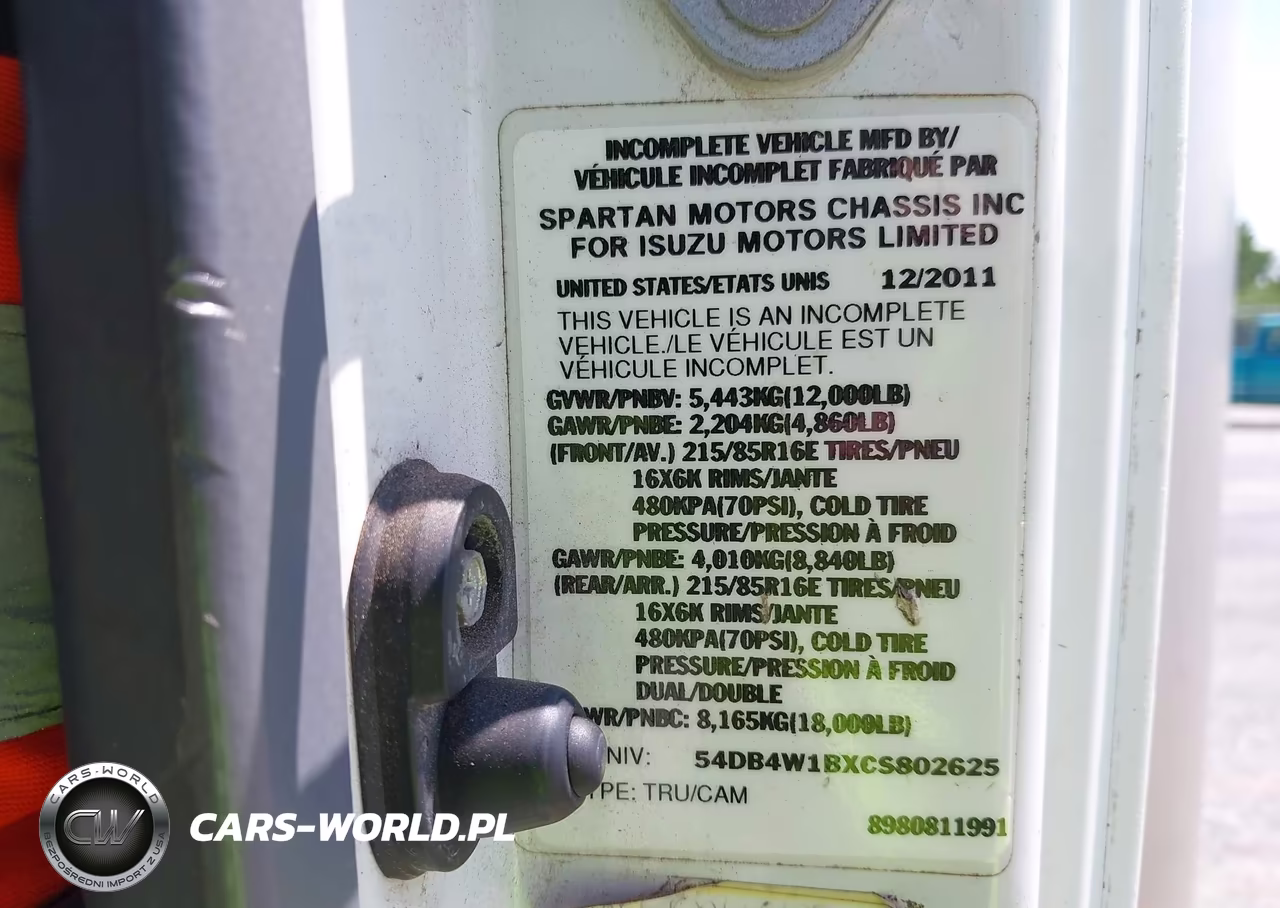 2012 Isuzu Npr VIN:54DB4W1BXCS802625 - 9
