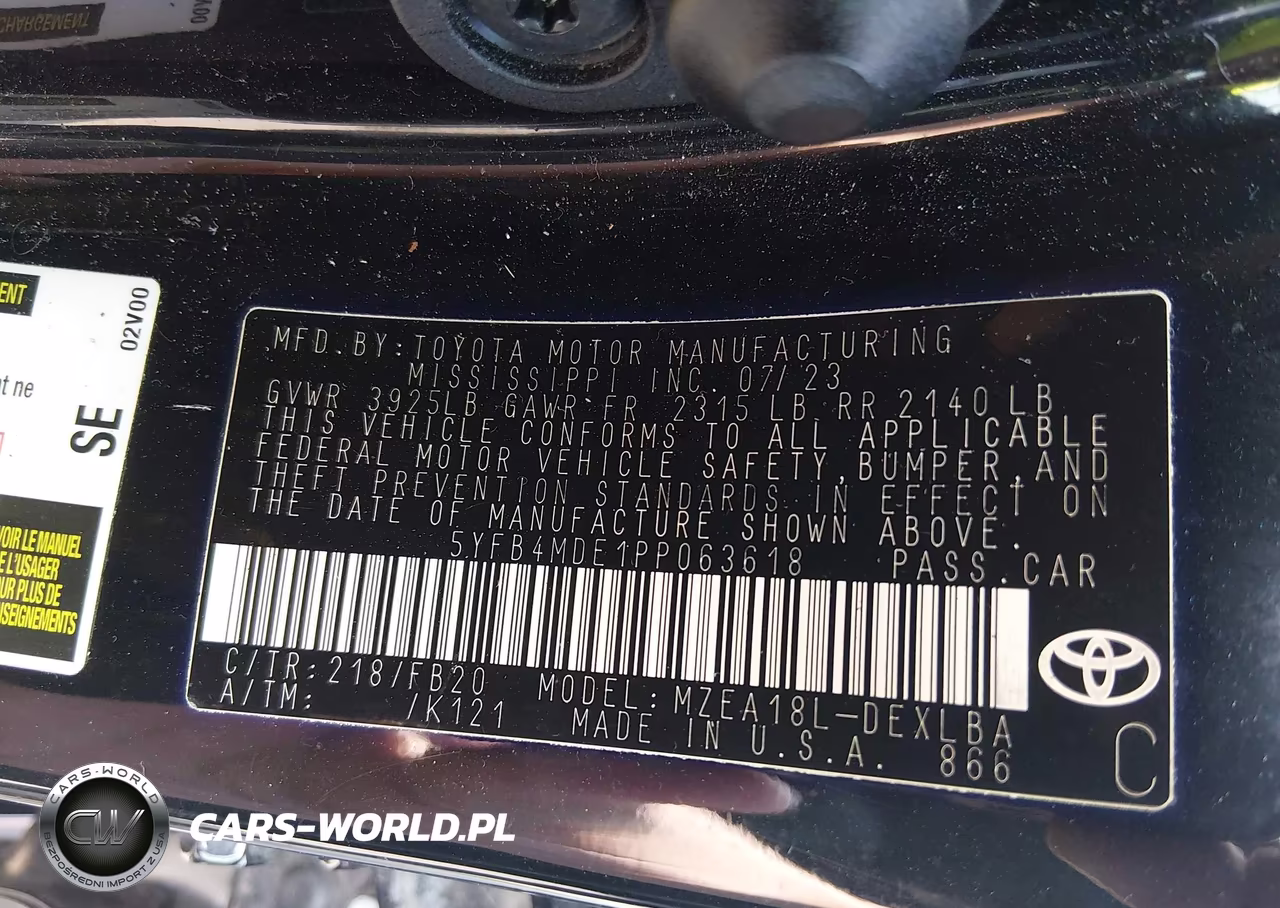 2023 Toyota Corolla Le VIN:5YFB4MDE1PP063618 - 9