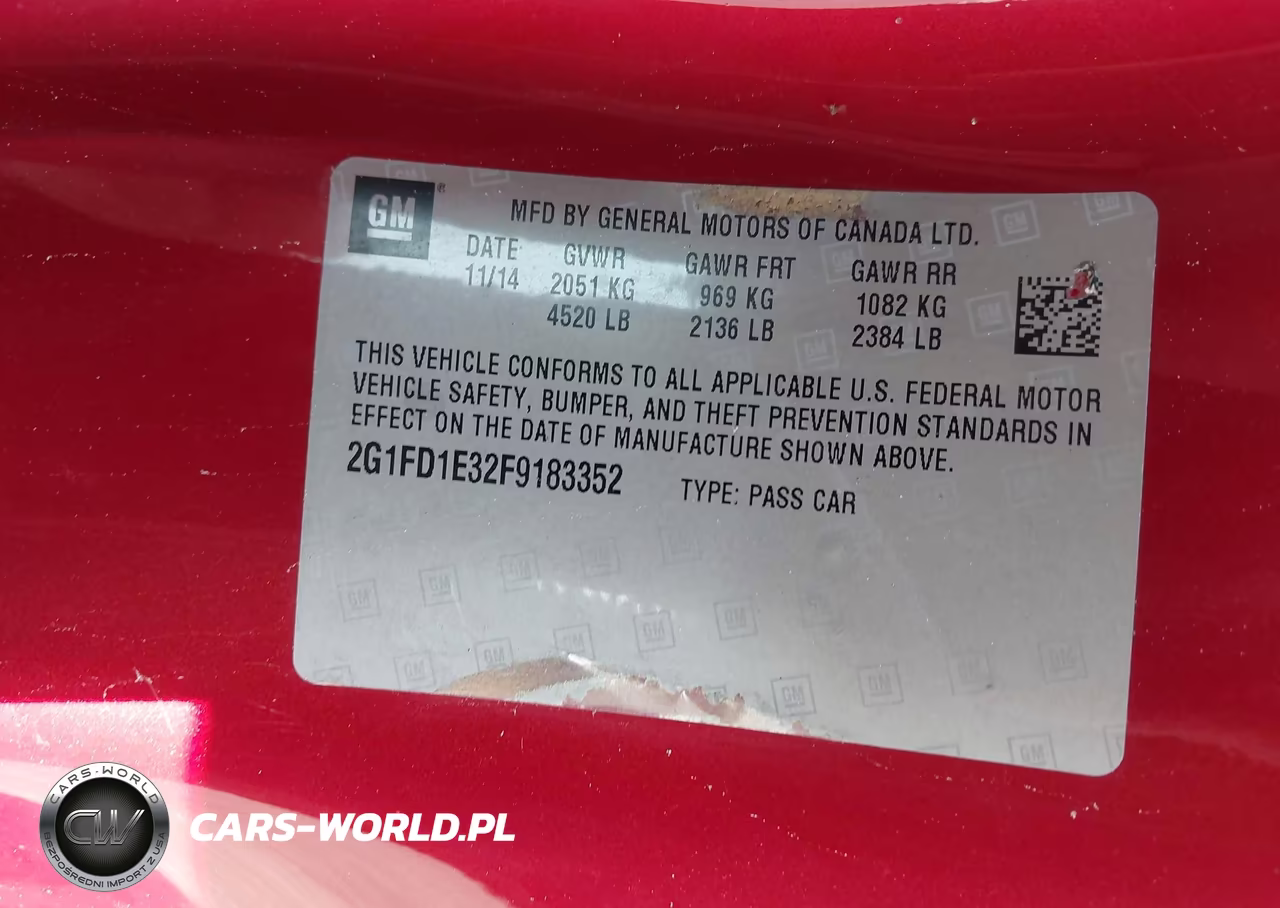 2015 Chevrolet Camaro 1Lt VIN:2G1FD1E32F9183352 - 9