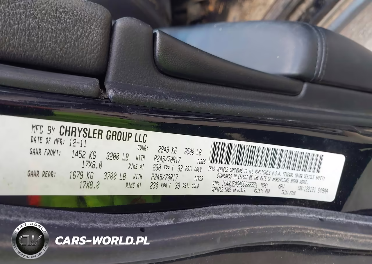 2012 Jeep Grand Cherokee Laredo VIN:1C4RJEAG4CC222931 - 9