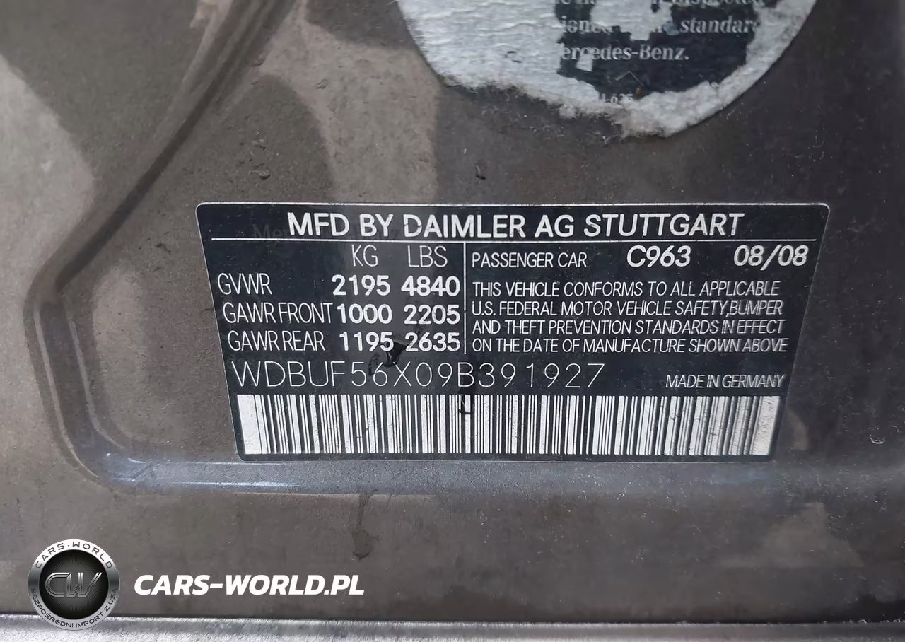 2009 Mercedes-Benz E 350 VIN:WDBUF56X09B391927 - 9