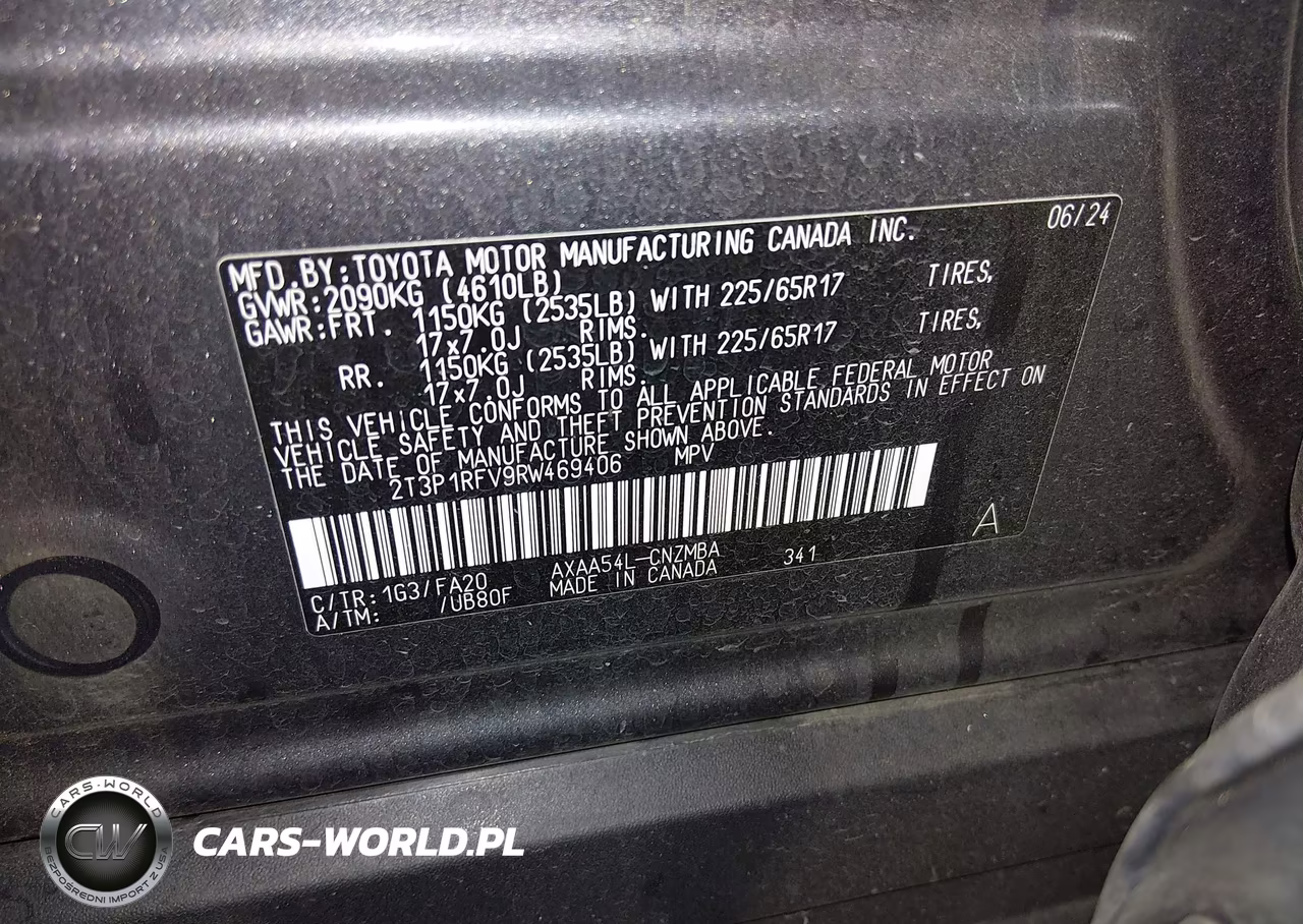 2024 Toyota Rav4 Xle VIN:2T3P1RFV9RW469406 - 9