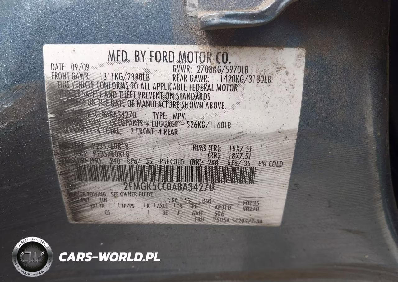 2010 Ford Flex Sel VIN:2FMGK5CC0ABA34270 - 9
