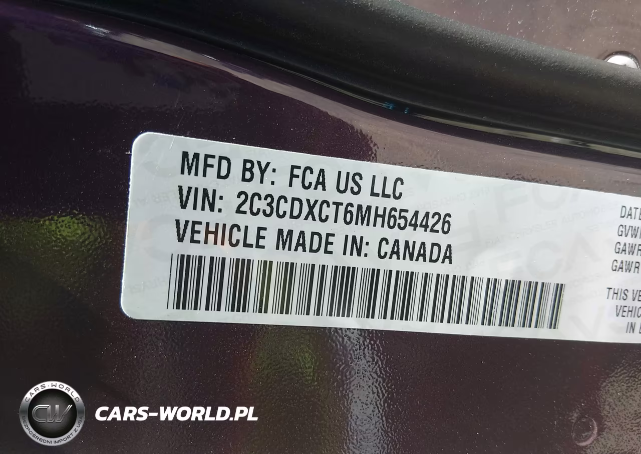 2021 Dodge Charger R-T Rwd VIN:2C3CDXCT6MH654426 - 9