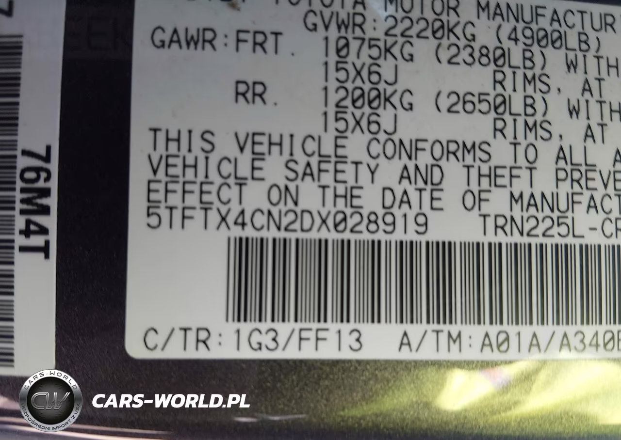 2013 Toyota Tacoma VIN:5TFTX4CN2DX028919 - 9