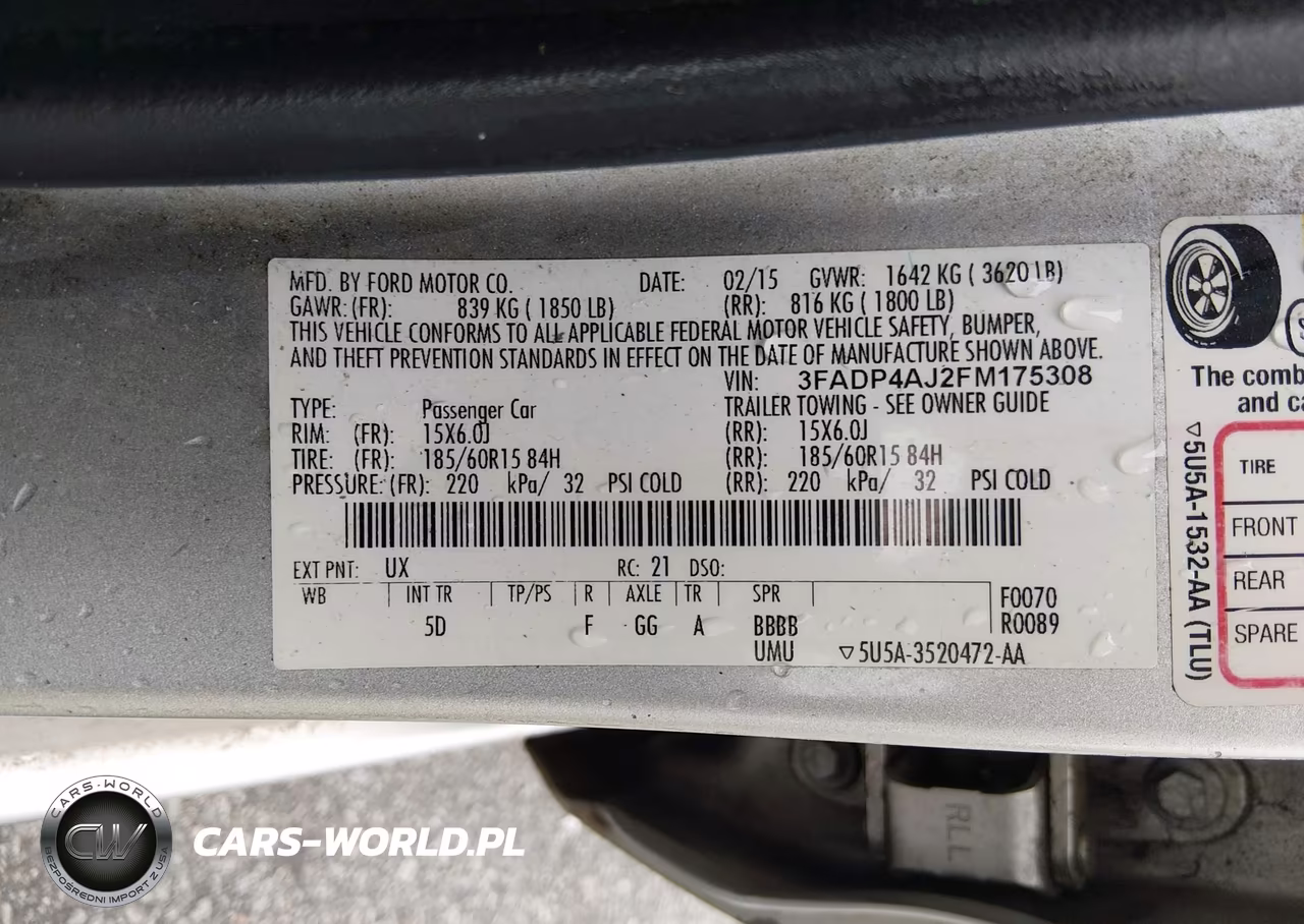 2015 Ford Fiesta S VIN:3FADP4AJ2FM175308 - 9