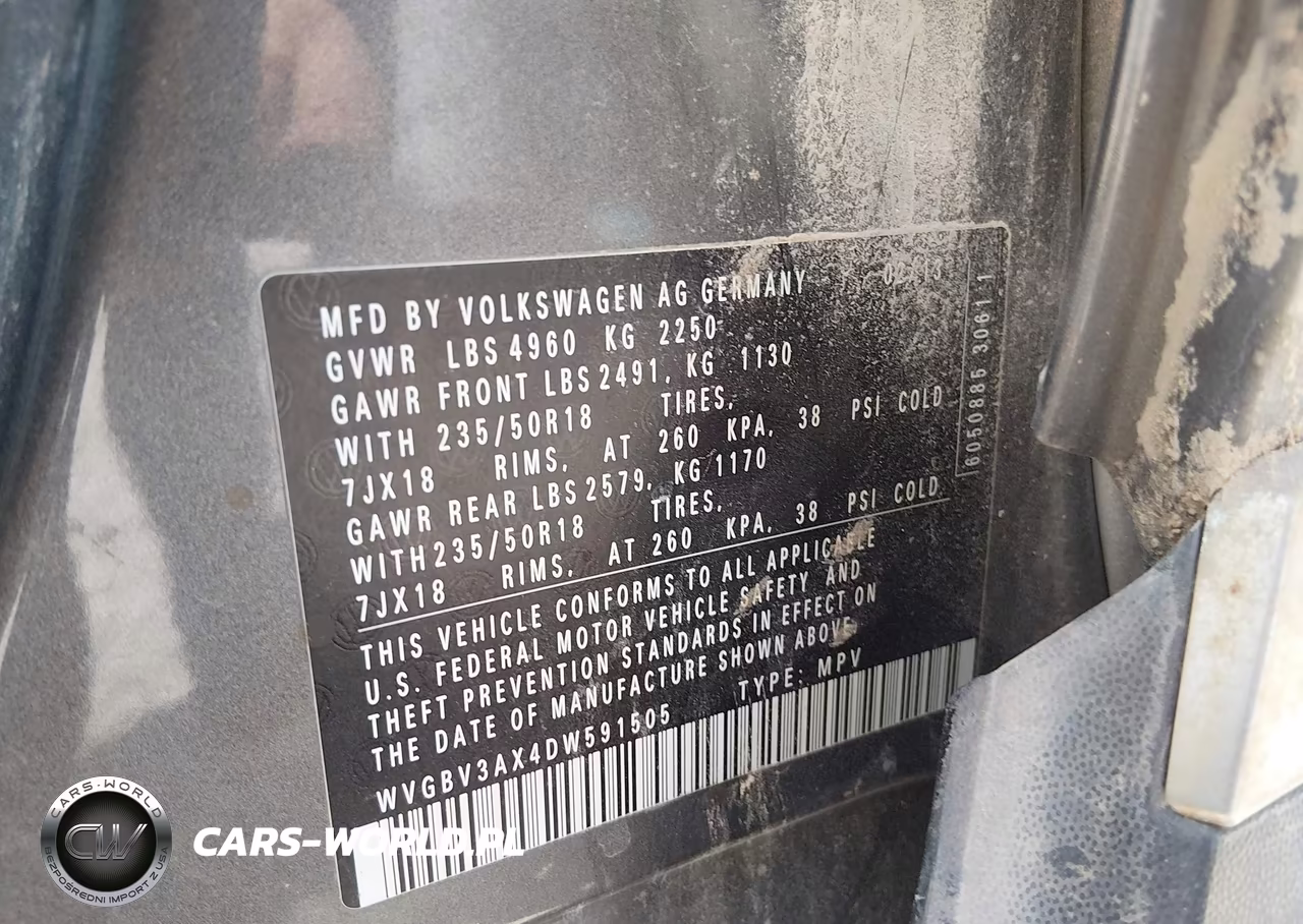 2013 Volkswagen Tiguan Se VIN:WVGBV3AX4DW591505 - 9