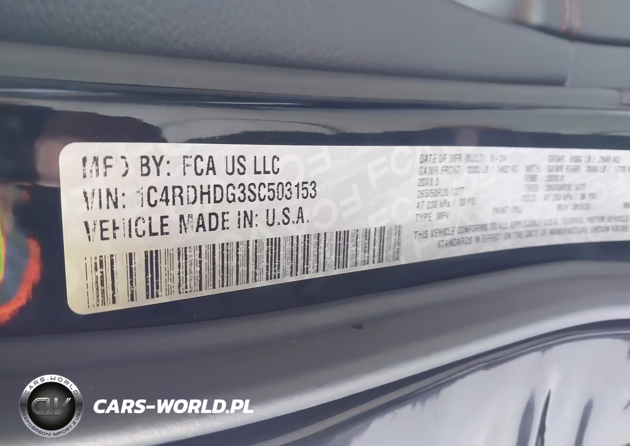 2025 Dodge Durango Gt Rwd VIN:1C4RDHDG3SC503153 - 9