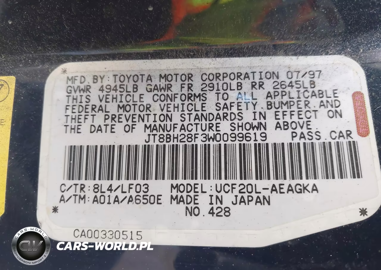1998 Lexus Ls 400 VIN:JT8BH28F3W0099619 - 9