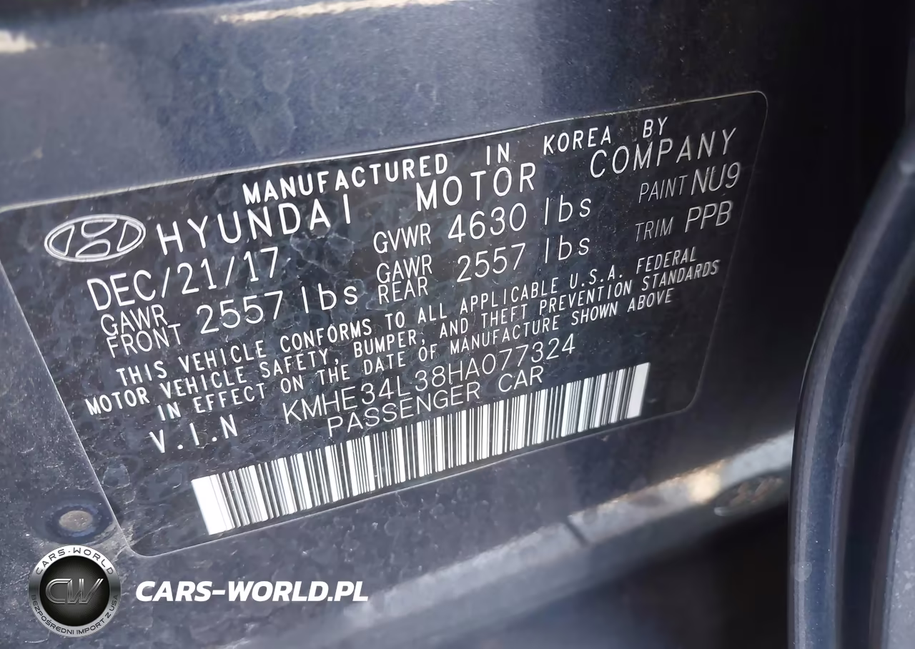 2017 Hyundai Sonata Hybrid Limited VIN:KMHE34L38HA077324 - 9