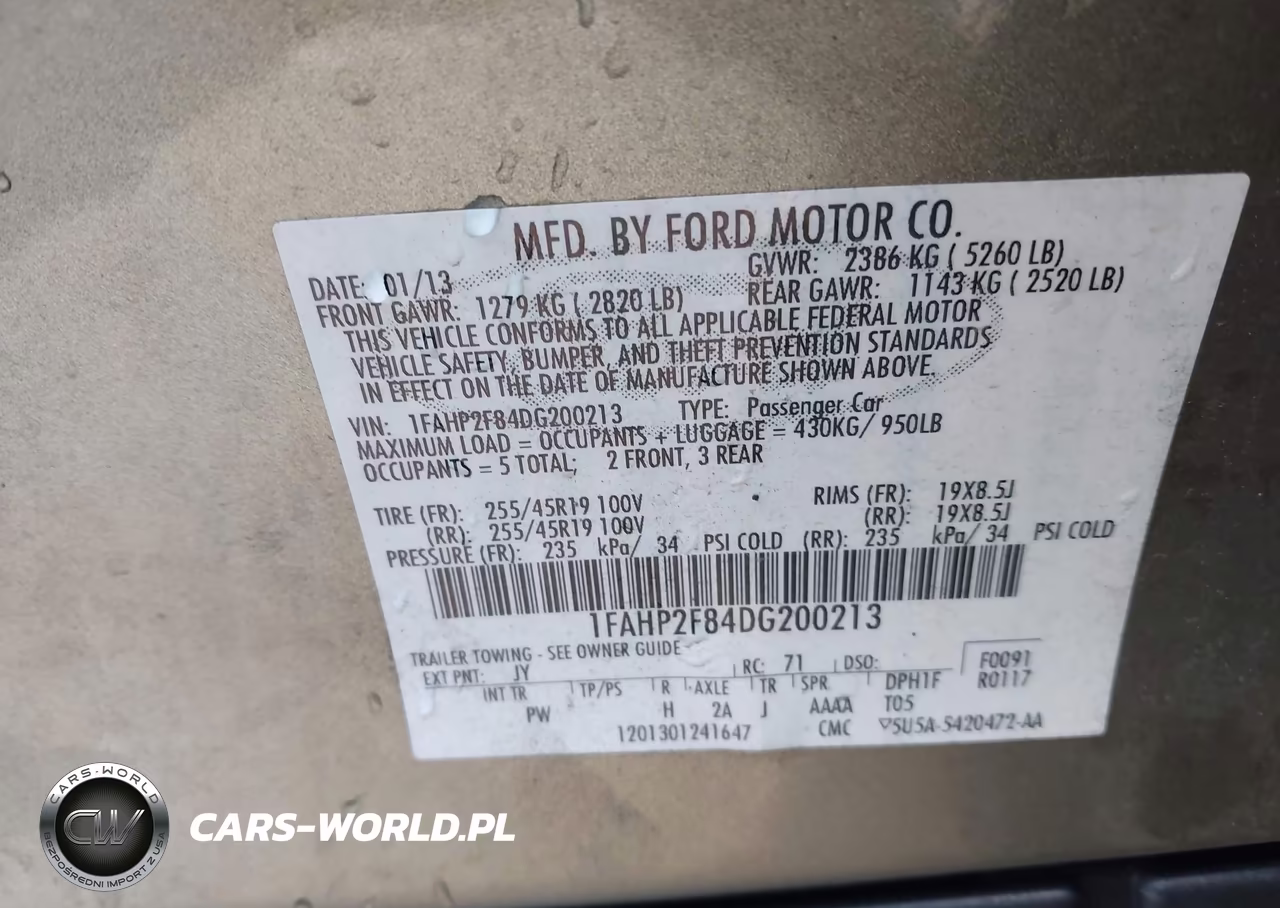 2013 Ford Taurus Limited VIN:1FAHP2F84DG200213 - 9