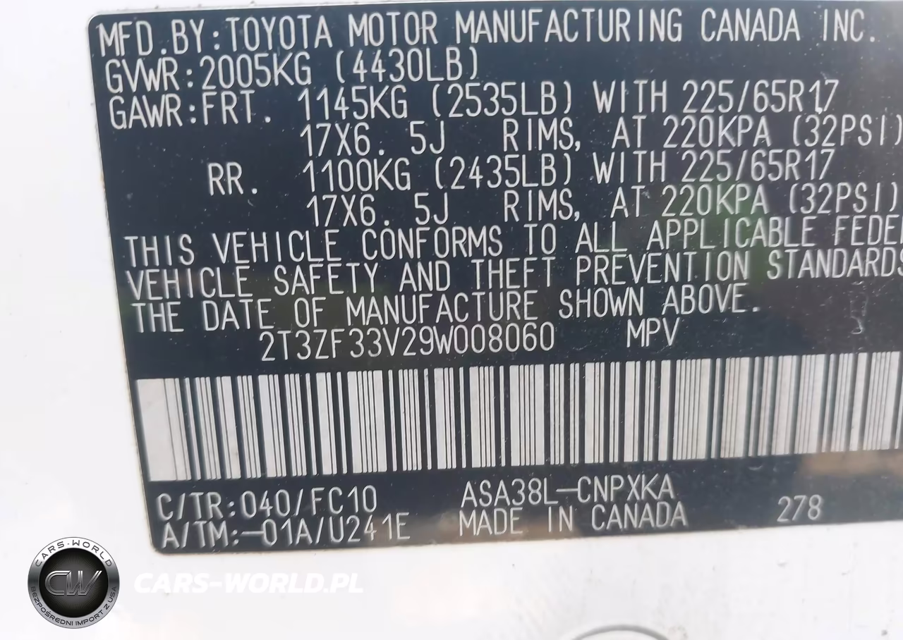 2009 Toyota Rav4 VIN:2T3ZF33V29W008060 - 9