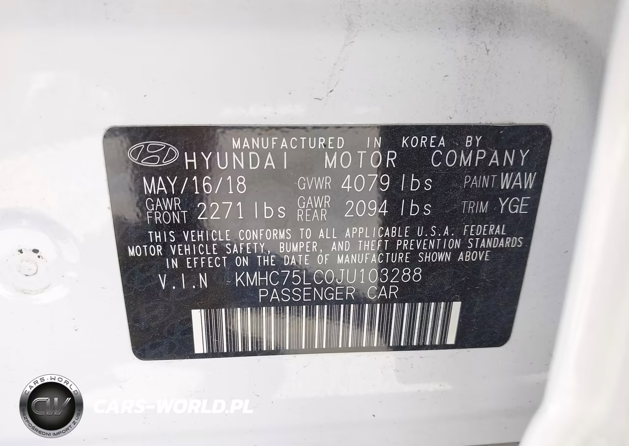 2018 Hyundai Ioniq Hybrid Sel VIN:KMHC75LC0JU103288 - 9