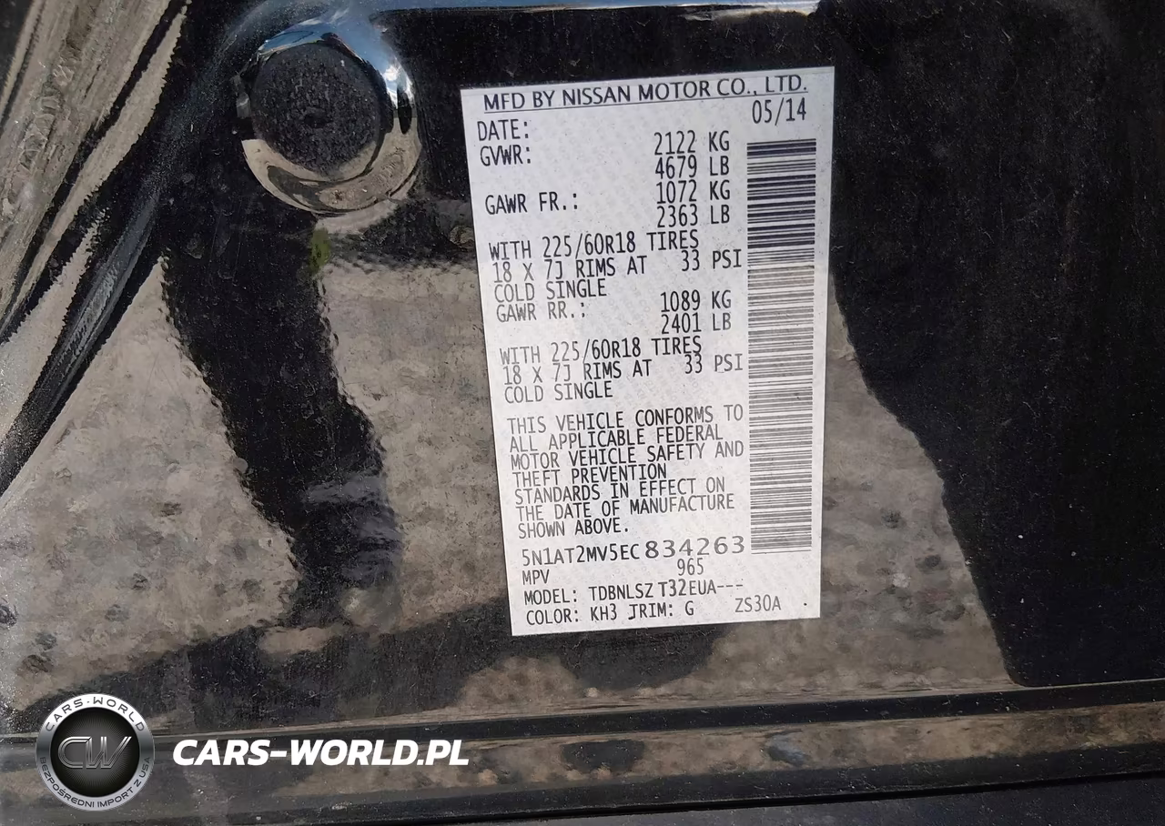 2014 Nissan Rogue Sl VIN:5N1AT2MV5EC834263 - 9