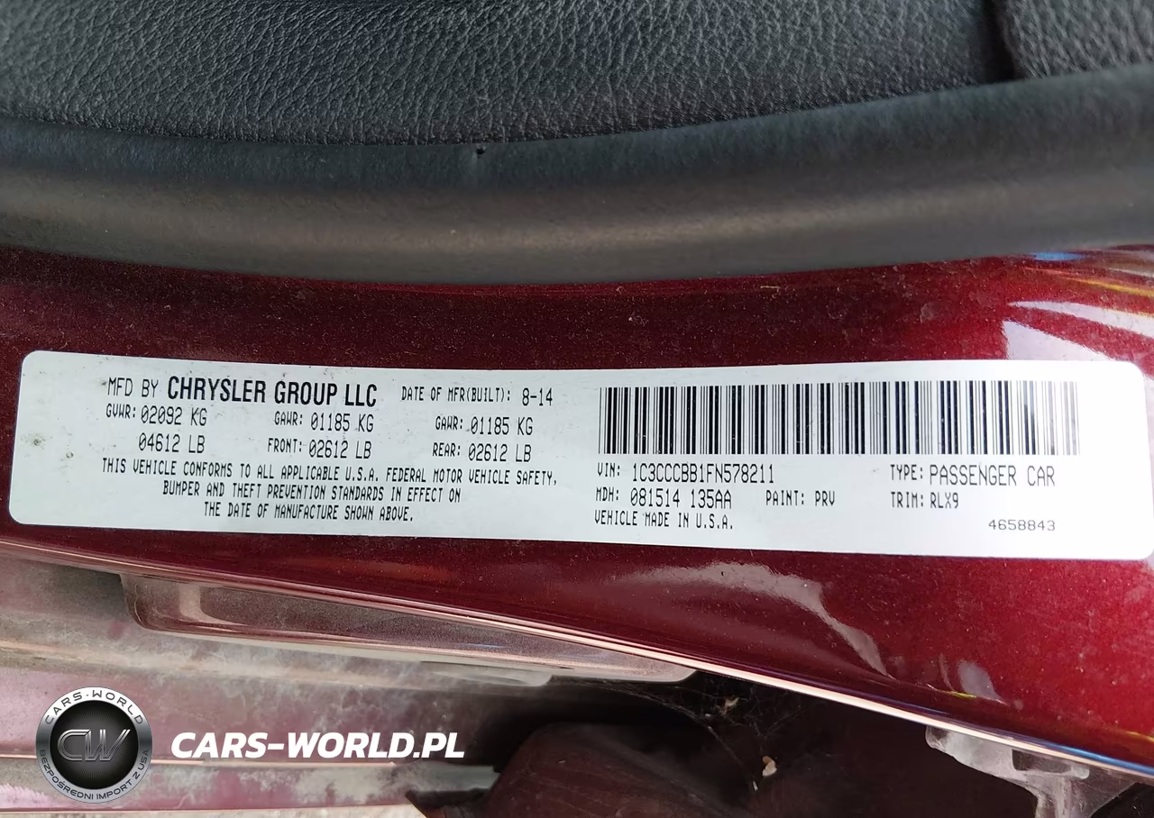 2015 Chrysler 200 S VIN:1C3CCCBB1FN578211 - 9