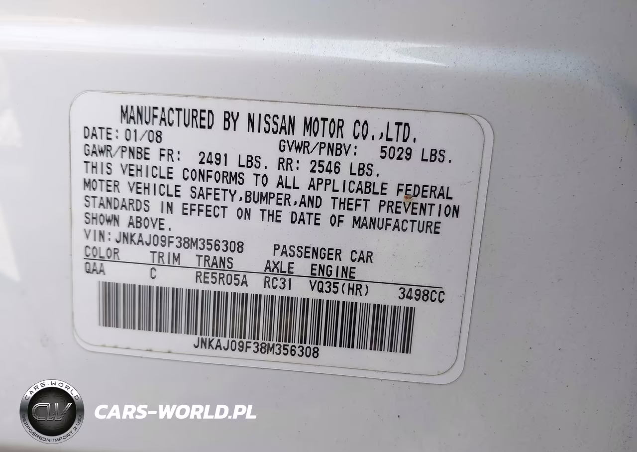 2008 Infiniti Ex35 Journey VIN:JNKAJ09F38M356308 - 9