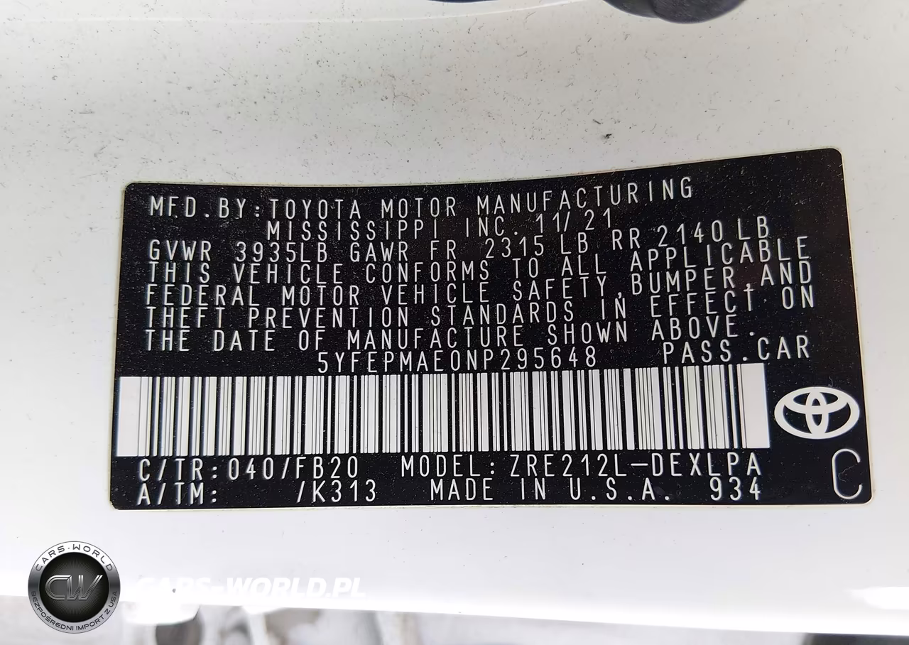 2022 Toyota Corolla Le VIN:5YFEPMAE0NP295648 - 9