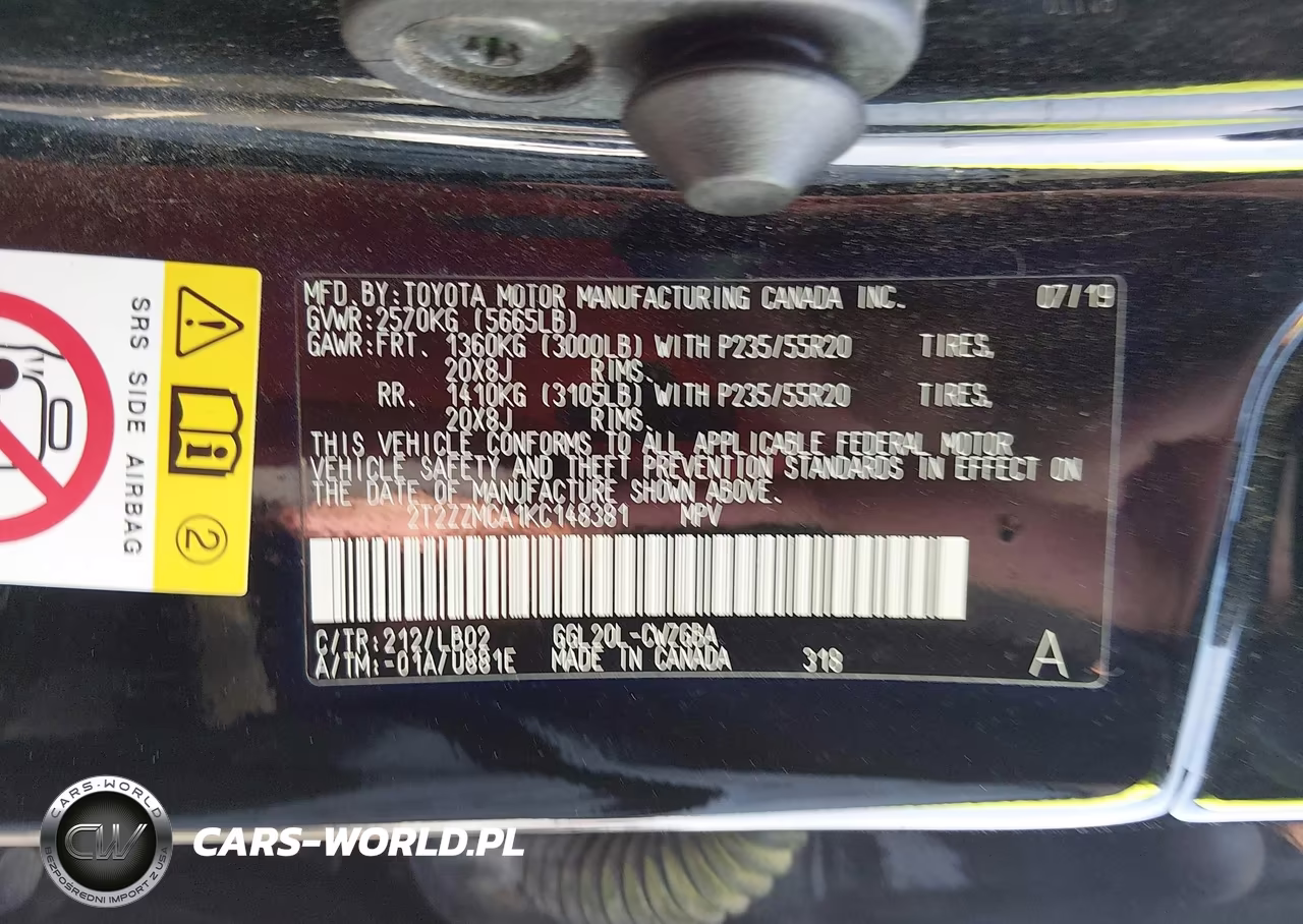 2019 Lexus Rx 350 VIN:2T2ZZMCA1KC148381 - 9