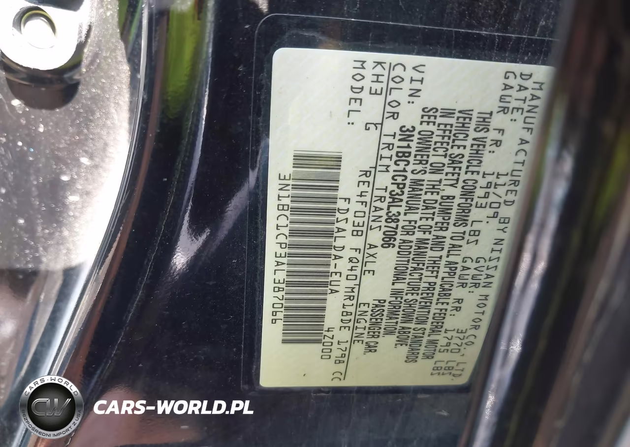2010 Nissan Versa 1.8S VIN:3N1BC1CP3AL387066 - 9