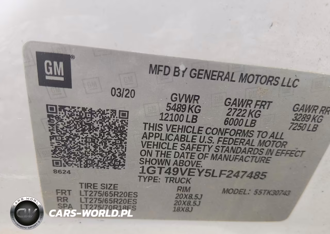 2020 GMC Sierra 3500Hd 4Wd Standard Bed At4 VIN:1GT49VEY5LF247485 - 9