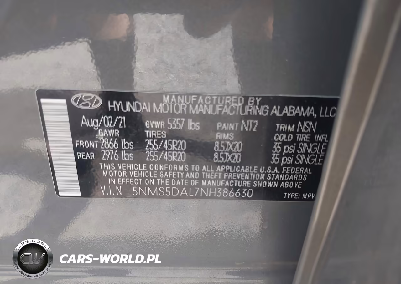 2022 Hyundai Santa Fe Calligraphy VIN:5NMS5DAL7NH386630 - 9