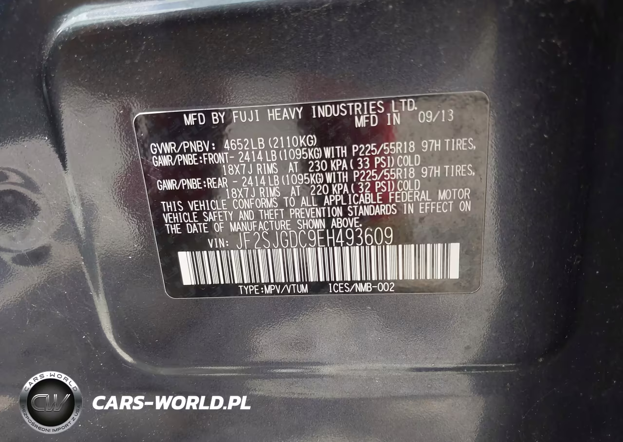 2014 Subaru Forester 2.0Xt Premium VIN:JF2SJGDC9EH493609 - 9