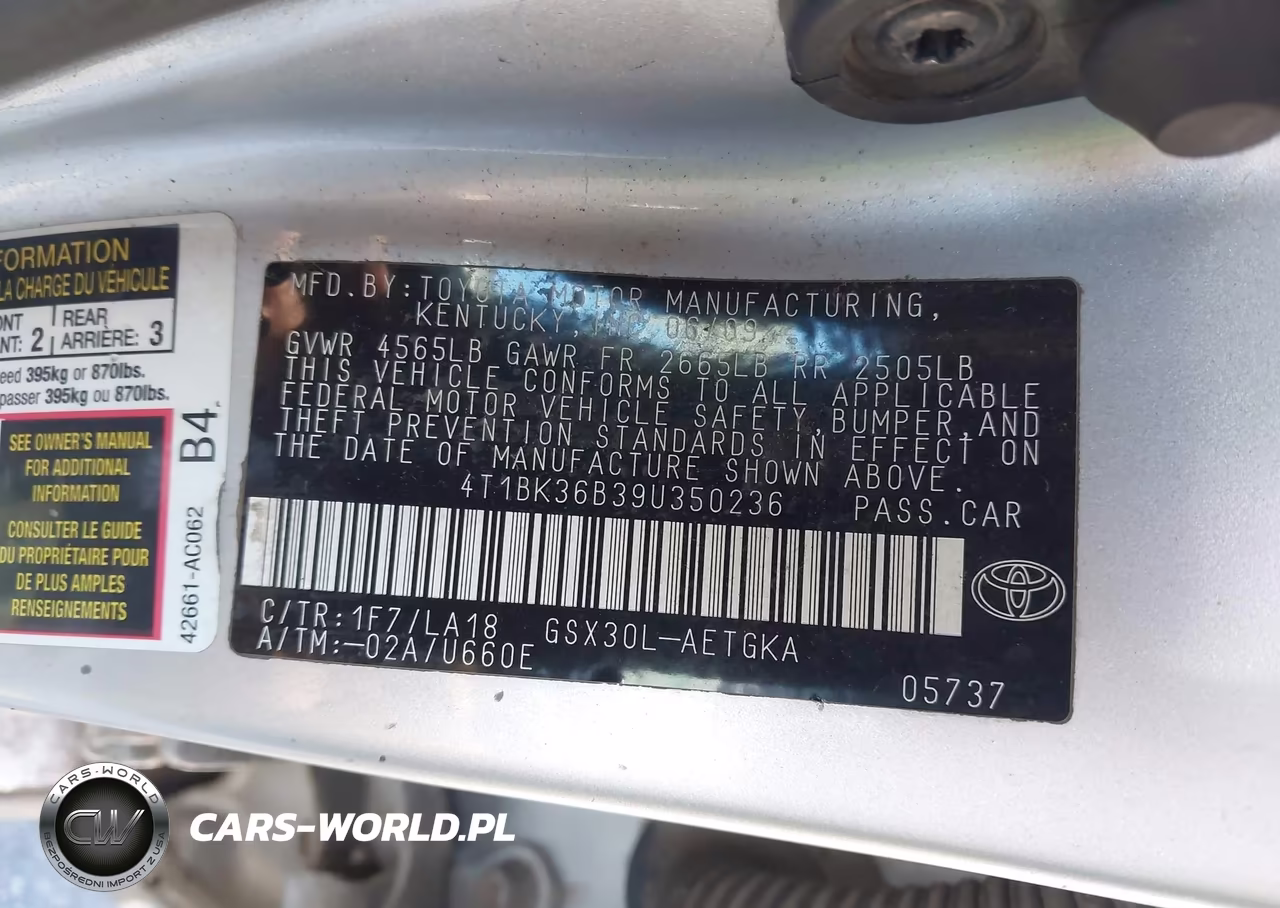 2009 Toyota Avalon Xls VIN:4T1BK36B39U350236 - 9