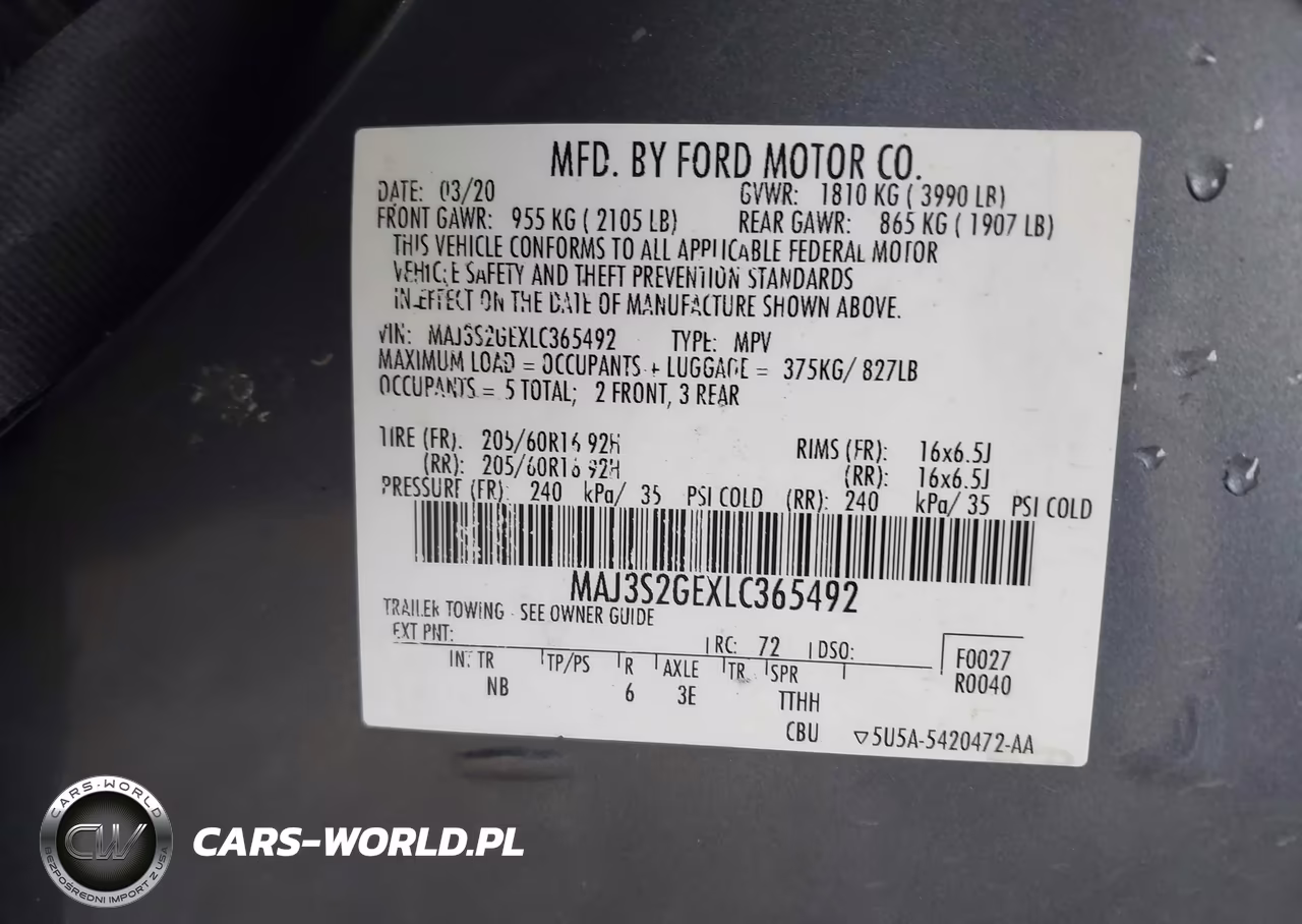 2020 Ford Ecosport Se VIN:MAJ3S2GEXLC365492 - 9
