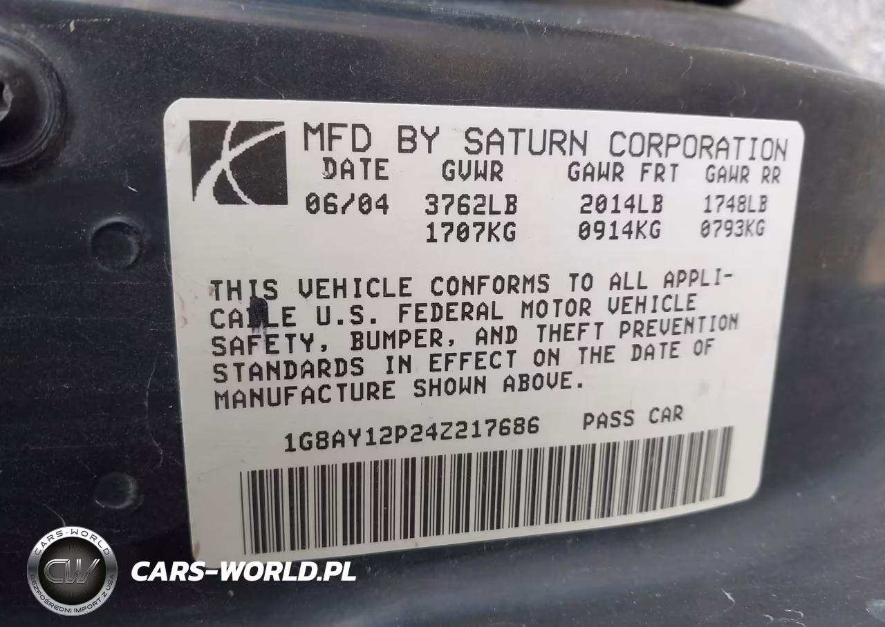 2004 Saturn Ion Red Line VIN:1G8AY12P24Z217686 - 9