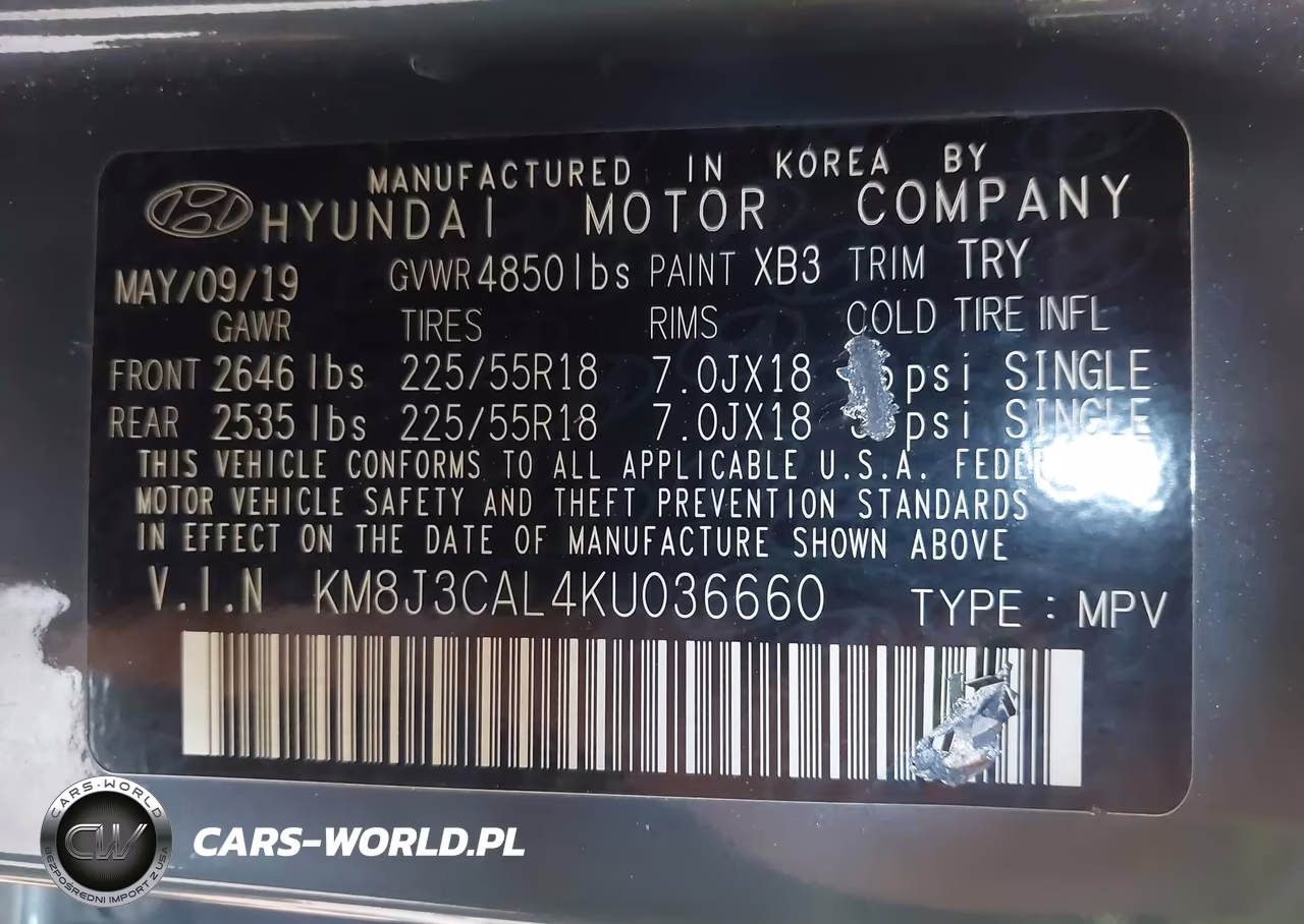 2019 Hyundai Tucson Sel VIN:KM8J3CAL4KU036660 - 9