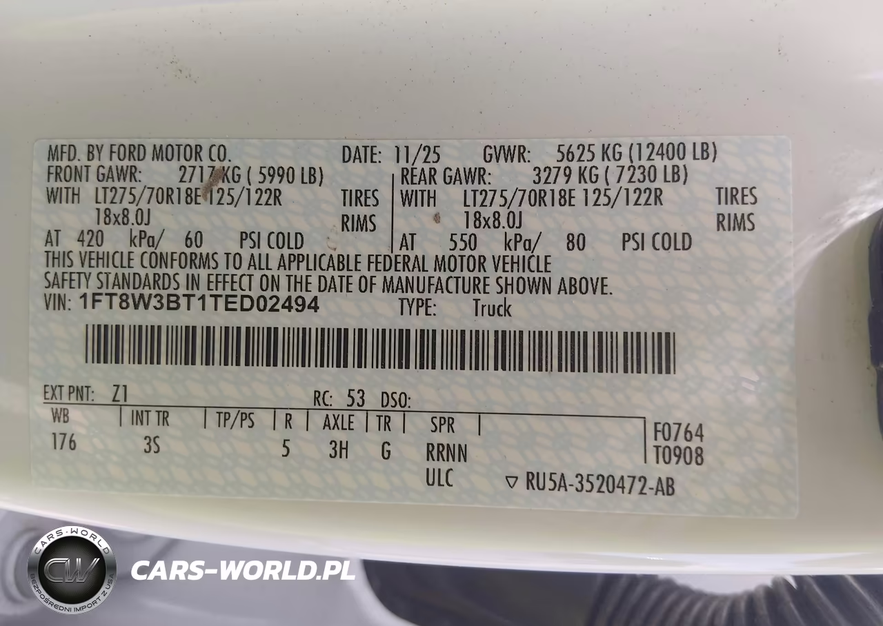 2026 Ford F-350 Xlt VIN:1FT8W3BT1TED02494 - 9
