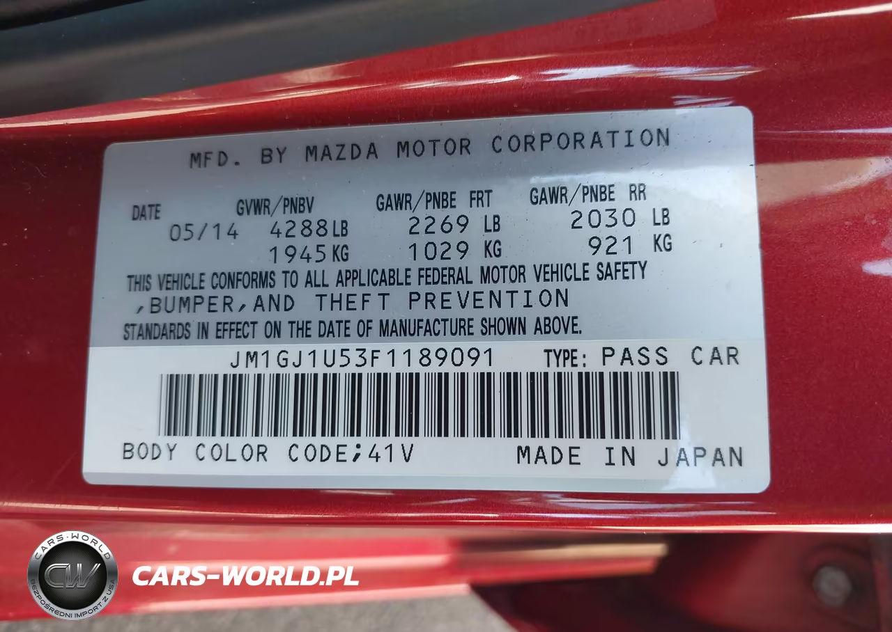 2015 Mazda Mazda6 I Sport VIN:JM1GJ1U53F1189091 - 9