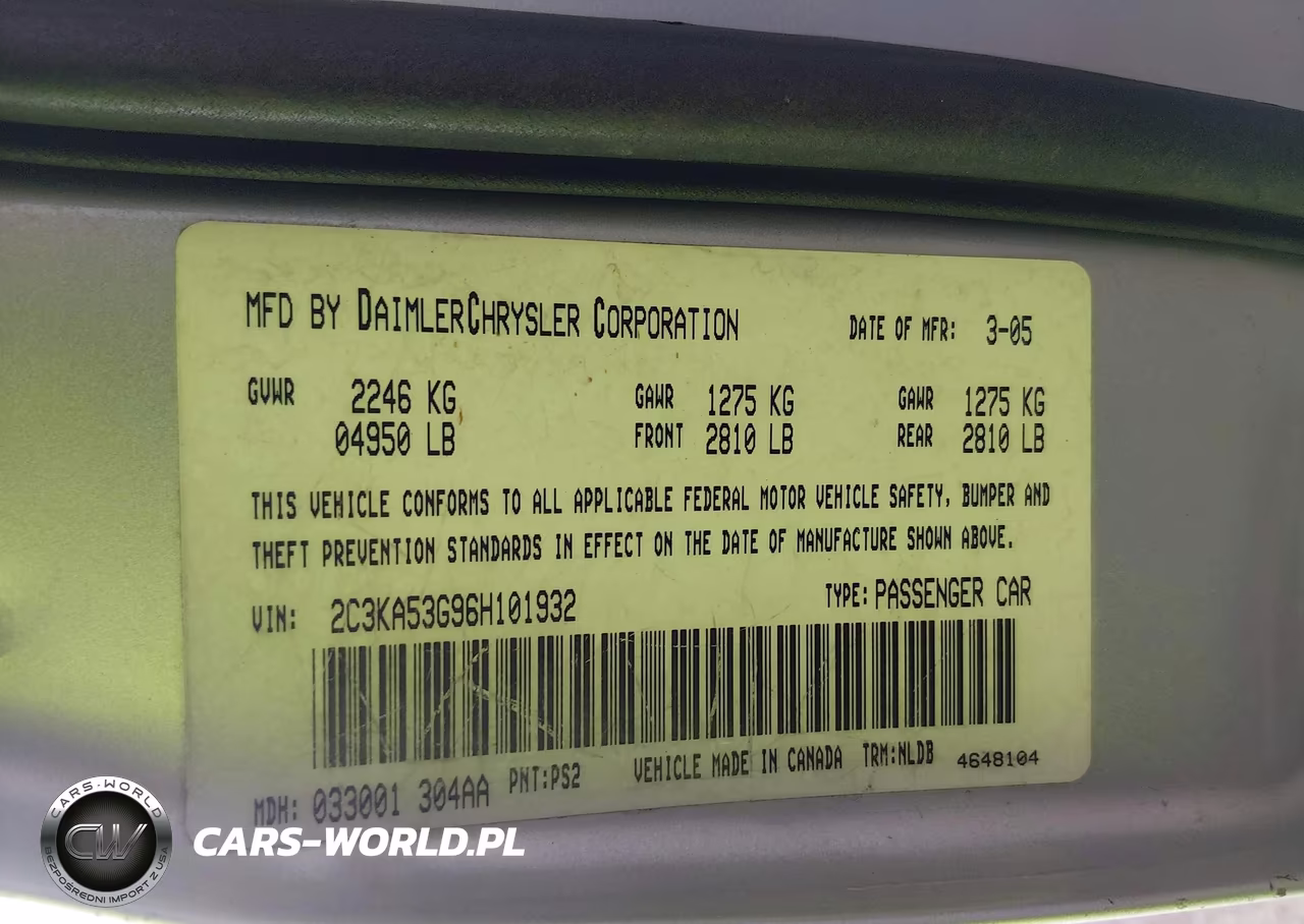 2006 Chrysler 300 Touring VIN:2C3KA53G96H101932 - 9