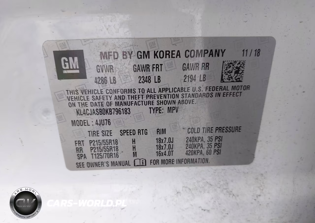 2019 Buick Encore Fwd Preferred VIN:KL4CJASB0KB796183 - 9
