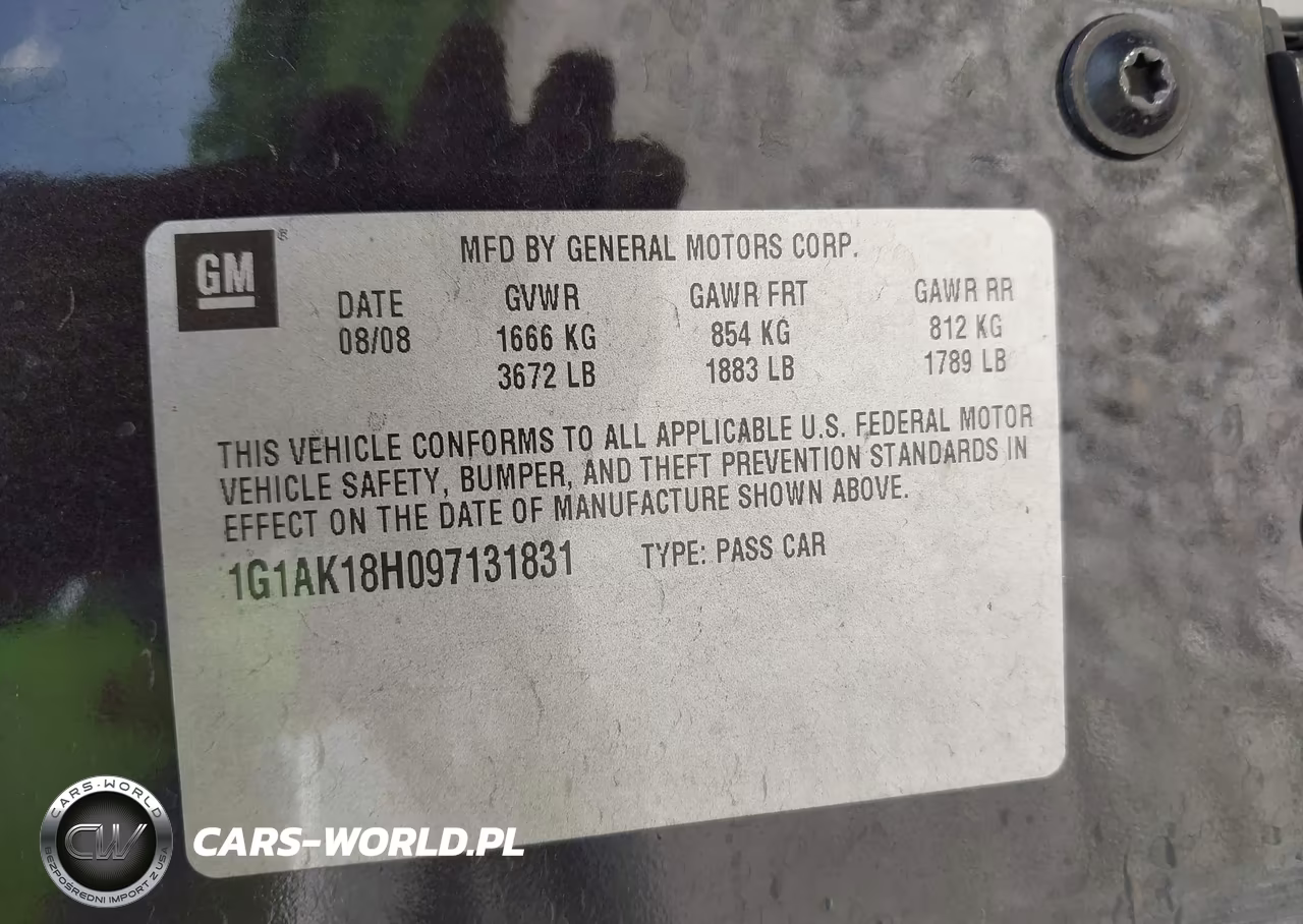 2009 Chevrolet Cobalt Ls VIN:1G1AK18H097131831 - 9