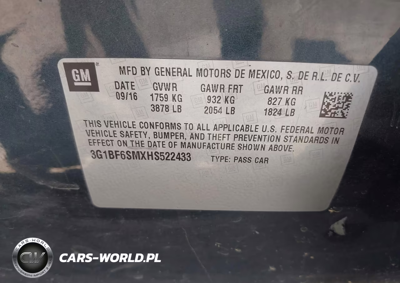 2017 Chevrolet Cruze Premier Auto VIN:3G1BF6SMXHS522433 - 9