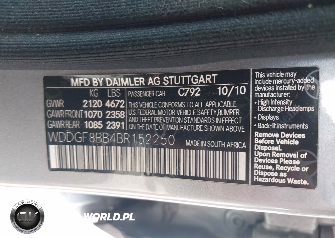2011 Mercedes-Benz C 300 Luxury 4Matic-Sport 4Matic VIN:WDDGF8BB4BR152250 - 9