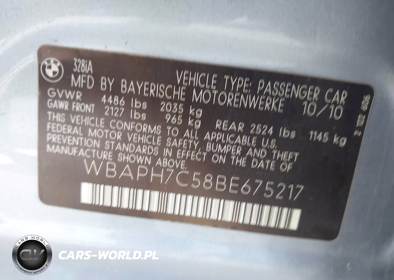 2011 BMW 328I VIN:WBAPH7C58BE675217 - 9