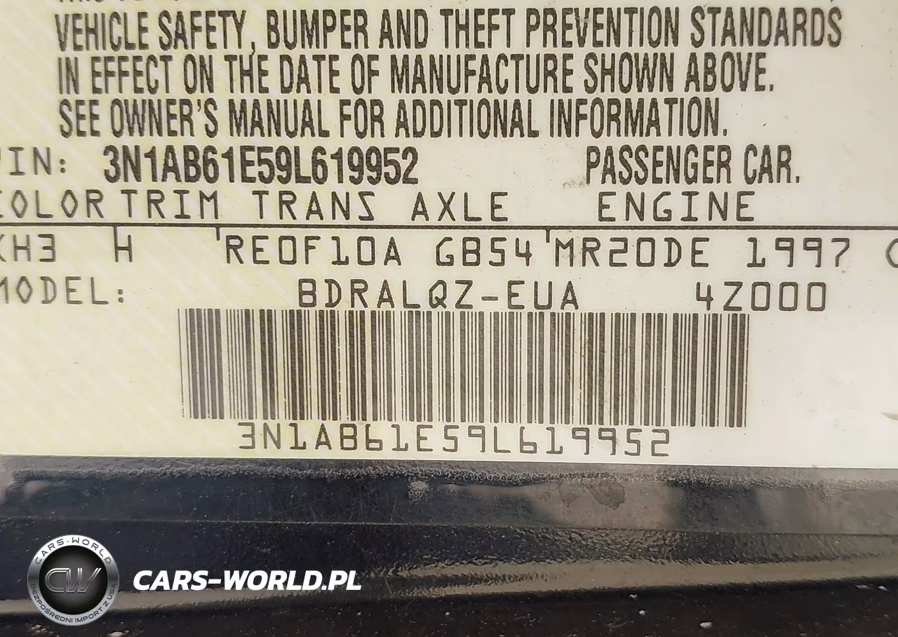 2009 Nissan Sentra 2.0 VIN:3N1AB61E59L619952 - 9