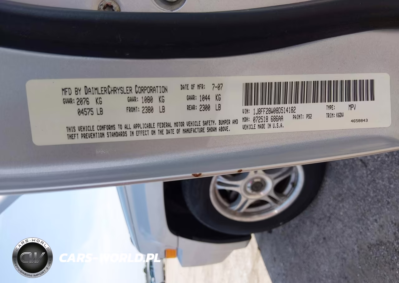 2008 Jeep Patriot Sport VIN:1J8FF28W08D514182 - 9