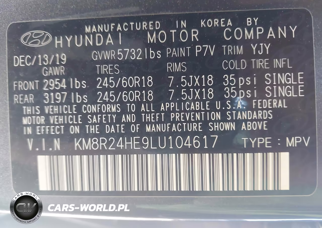 2020 Hyundai Palisade Sel VIN:KM8R24HE9LU104617 - 9
