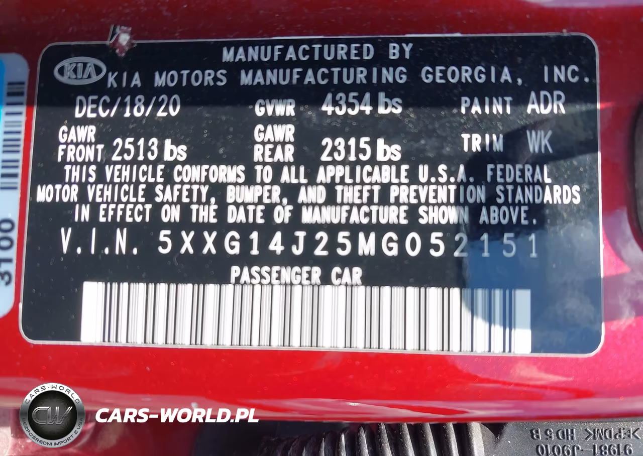 2021 Kia K5 Lxs VIN:5XXG14J25MG052151 - 9