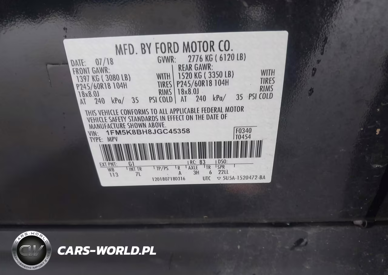 2018 Ford Explorer VIN:1FM5K8BH8JGC45358 - 9