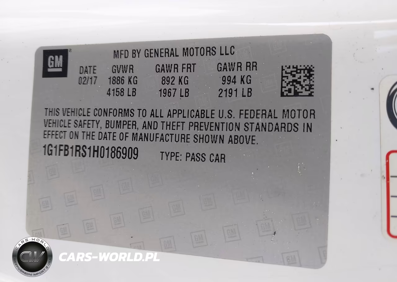 2017 Chevrolet Camaro 1Lt VIN:1G1FB1RS1H0186909 - 9